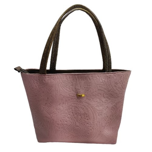Bolsa De Mano Rosa Pastel Dorado