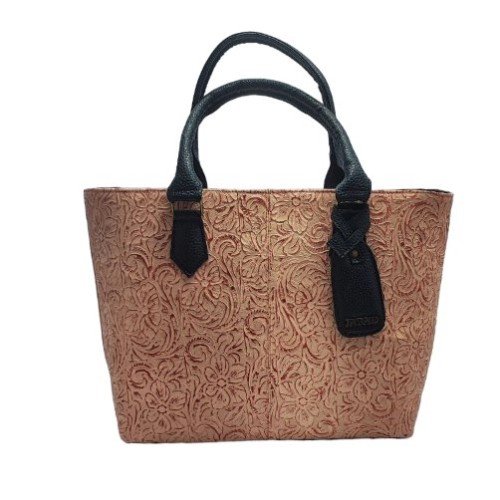 Bolsa Mano Relieve Flores