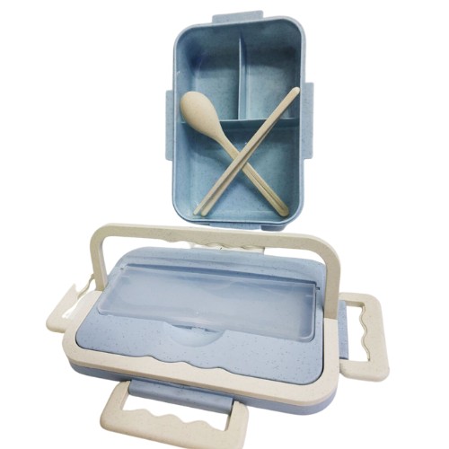 Box Lunch Azul Con Separaciones