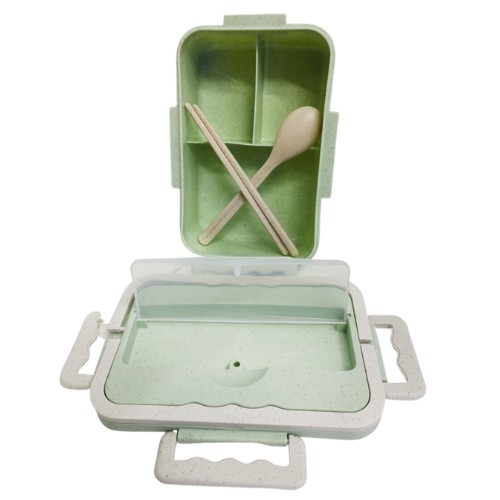 Box Lunch Verde Con Separaciones