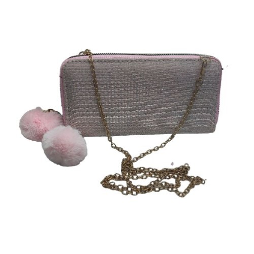Cartera Doble Cierre Rosa