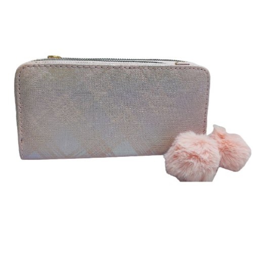 Cartera Doble Cierre Rosa Tornasol